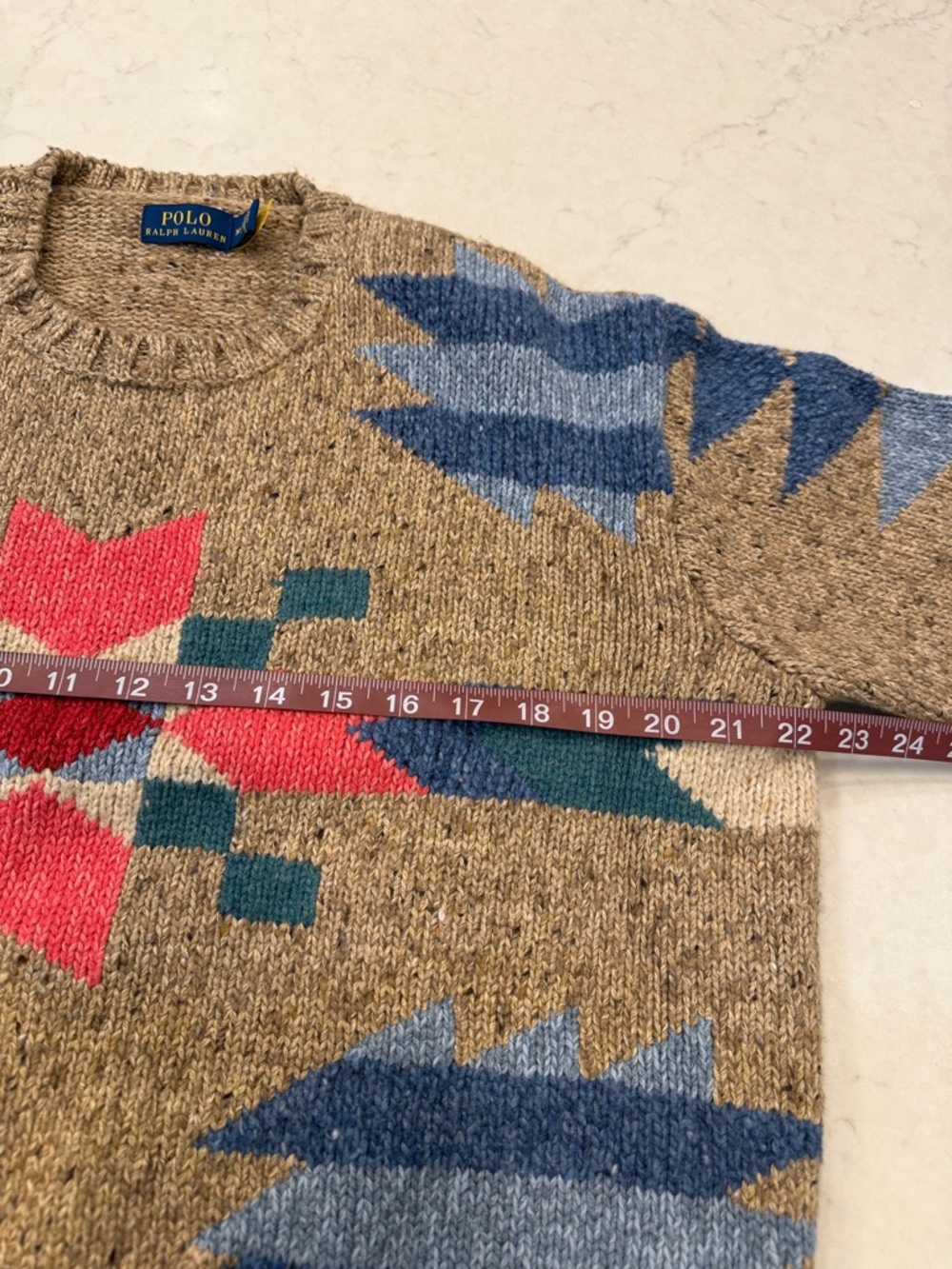 POLO RALPH LAUREN‎ geometric-pattern intarsia-knit jumper Size medium - Picture 6 of 8